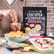 Urban Platter Chickpea Scoopers - Himalayan Pink Salt, 50g (Popped Chips | Lightly Salted | Air Popped, Not Fried)