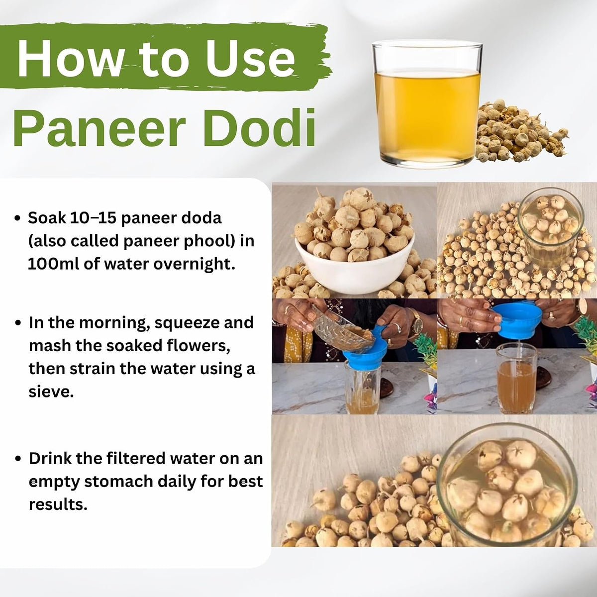 Brijbooti Paneer Doda Phool - (1KG) | Paneer Phool for diabetes | Paneer Dodi