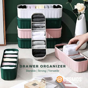 E-COSMOS Drawer Organizers for Undergarments, Socks, Bras, Ties, Scarves, Wardrobe Storage Box Kitchen Tools (Pack Of 4)