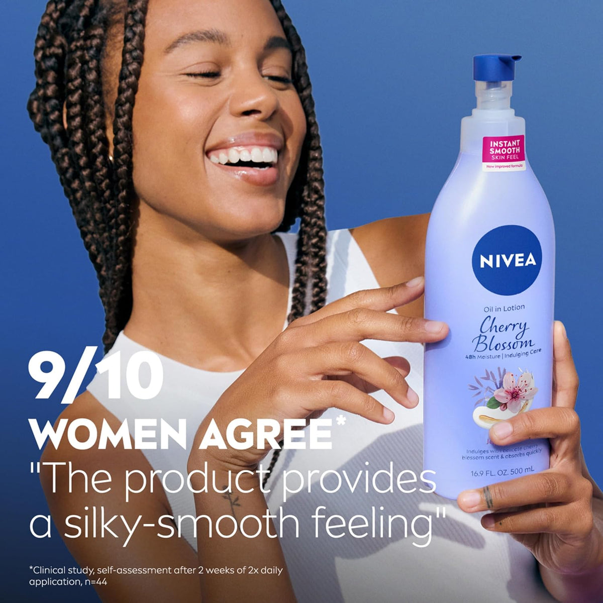 NIVEA Oil Infused Cherry Blossom and Jojoba Oil Body Lotion,499.8 ml (Pack of 1)