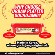 Urban Platter Korean Gochujang Paste 170g (Fermented Chilli Paste | Spicy-Sweet Umami | Plant-Based | For Bibimbap & Tteokbokki)