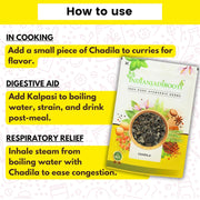 IndianJadiBooti Chadila (Stone Flower/Kalpasi) | Helps Improve Digestive and Respiratory health | 100 Grams | (Pack Of 2)