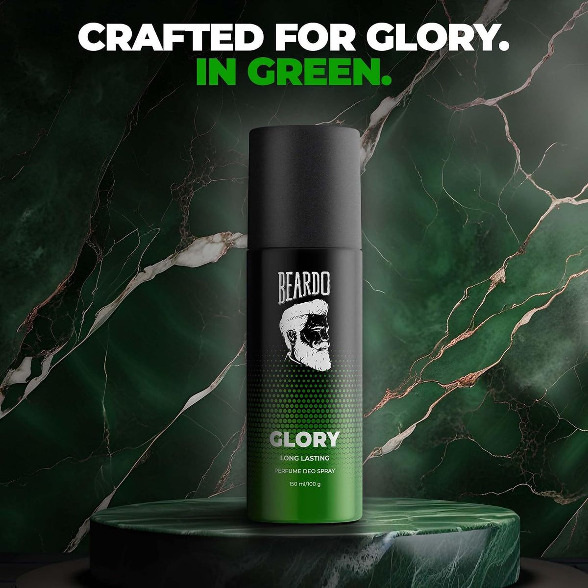 BEARDO PERFUME DEO SPRAY - Glory, 150ml | Get compliments with Long lasting Fougere, Aromatic Deodorant Brand | Gift for men | Gift For Friends