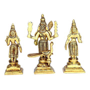 Aalayam Selveer Murugan Valli Deivanai Statue | Murugan Valli Deivanai Idol | Murugan Valli Deivanai Brass Gold Colour 1 Set