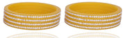 NMII Acrylic (Plastic) with Zircon Gemstone Studded worked Glossy Finished Bangle Set For Women and Girls