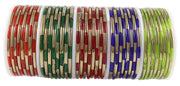 NMII Glass with Golden Polished and Glossy Bangle Set For Women/Girls