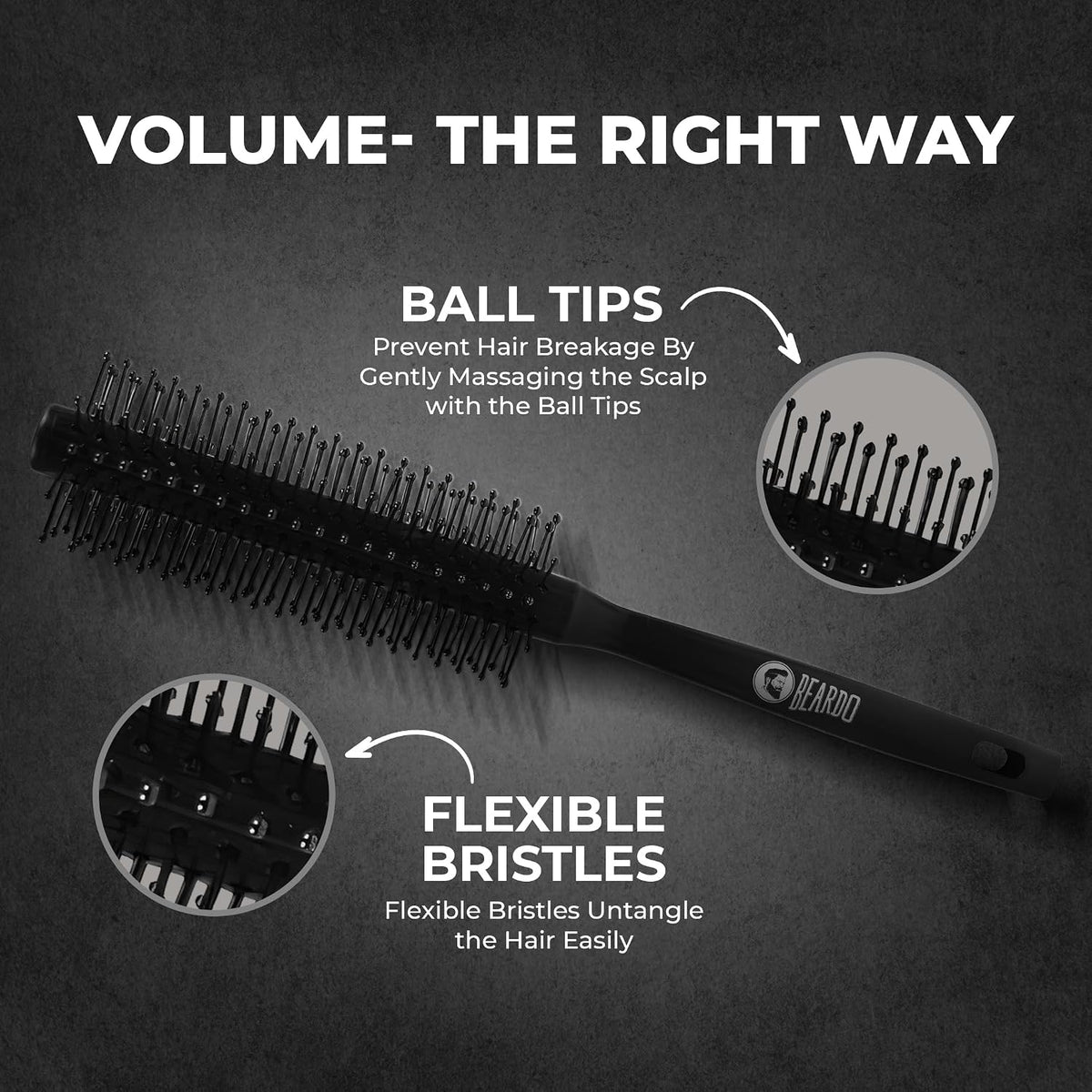 Beardo Hair Clay Wax with Roller Hair Brush for Men | Hair Clay for men | Styling Wax | Volumizing | Strong Hold | Restylable |Matte Finish | Easy to Wash Off | Set of 2