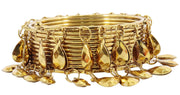 NMII Non-Precious Metal Base Metal with Plain Or Attractive Glossy Finished Ghungroo Latkan Kada/Bangle Set For Women and Girls