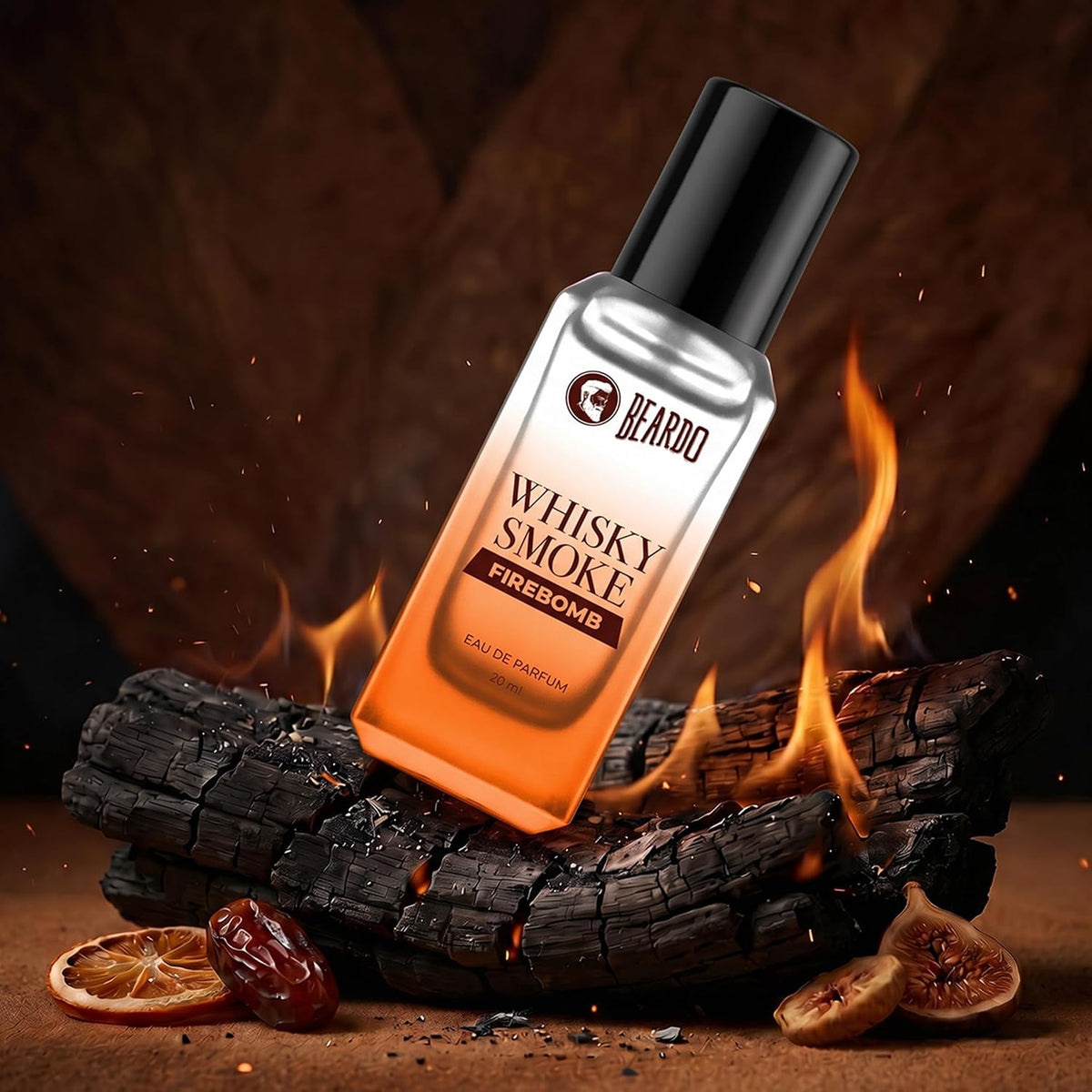 BEARDO Whisky Smoke FIREBOMB Perfume for men, 20ml | Spicy, Woody scent | Long Lasting Mens Perfume | Best Date Night Eau de parfum for Men | Gift For Friends | Gift for Men