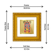 DIVINITI Guruvayurappan Gold Plated Wall Photo Frame, Table Décor| DG Frame 101 Size 1A and 24K Gold Plated Foil| Religious Photo Frame Idol For Pooja, Gifts Items (10 CM X 10 CM)