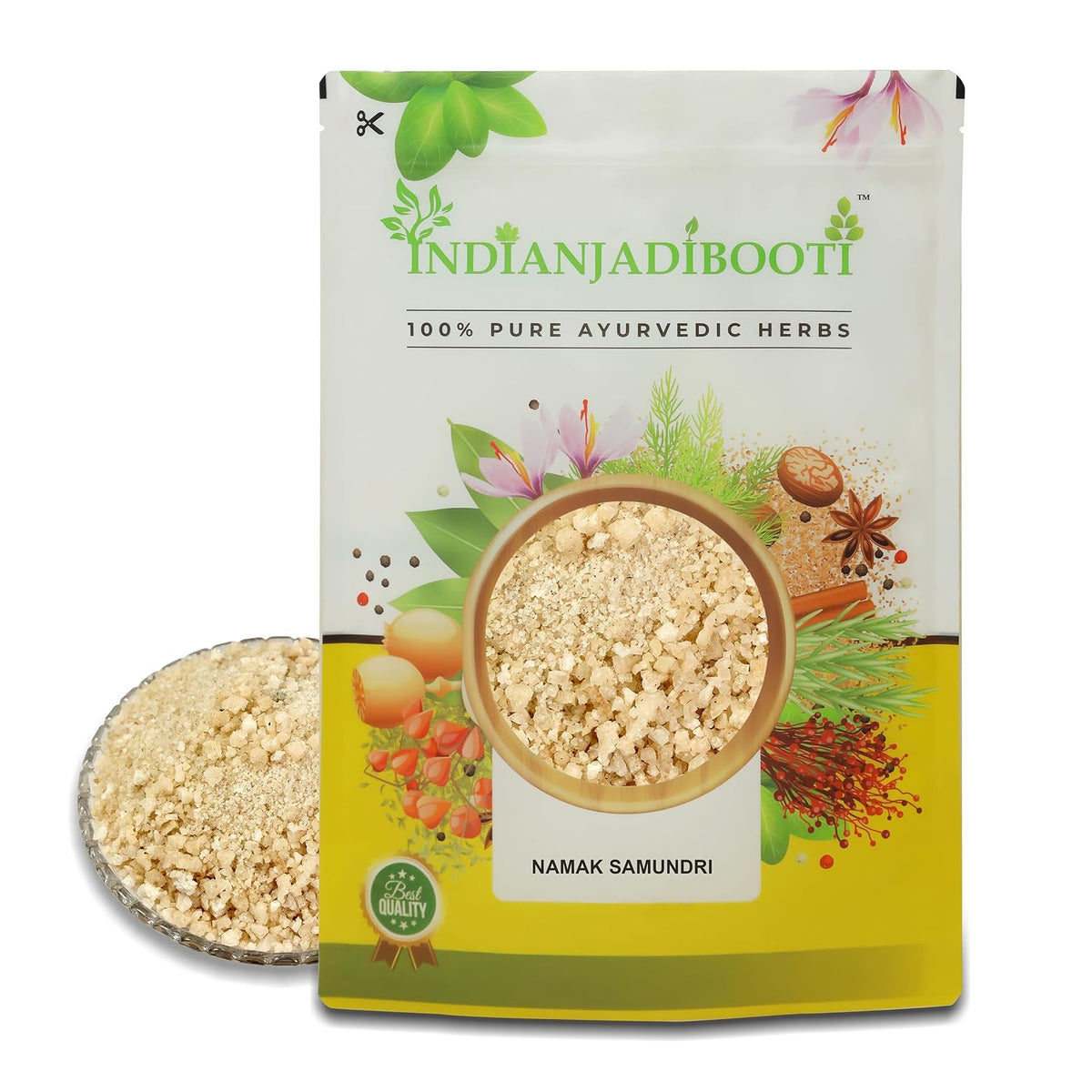 IndianJadiBooti Namak Samundri | Natural Ocean Salt | 900 Grams Pack | (Pack Of 2)