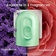 Godrej aer Plug Electric Air Freshener 2 Refills (20ml each) | Violet Bloom | Lasts up to 120 days, Liquid (Pack of 2)