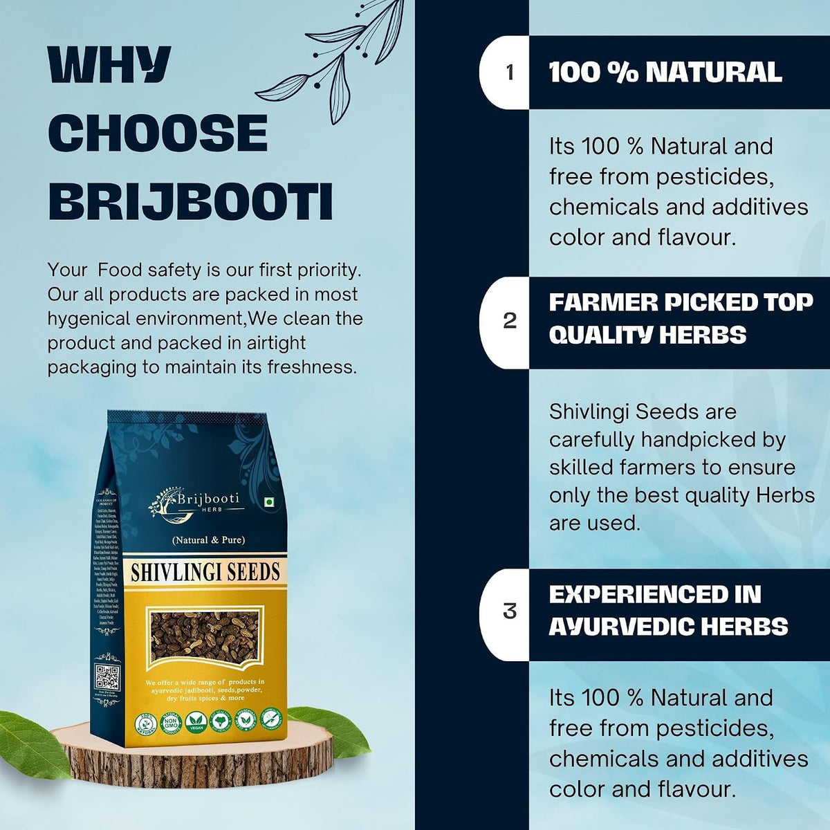 Brijbooti Shivlingi Beej 400 Gr | Shivlangi | Shivling | Sivalingi Seed | Bryonia laciniosa