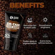 Beardo De-tan Har Roz Kit For Men (Set of 3) | Detan Face Wash & Detan Scrub & Detan Body Wash with Powerful Coffee Extract for Tan Removal | Hydrates & Exfoliates Men's Skin for Oil Control