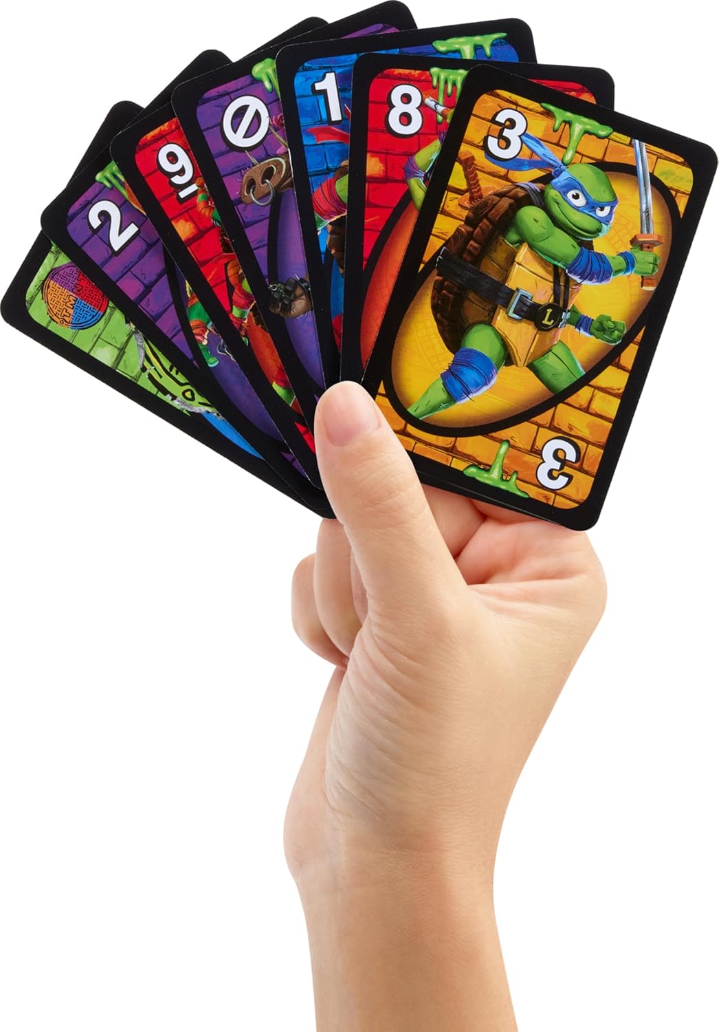 Mattel Games UNO Teenage Mutant Ninja Turtles Mutant Mayhem Card Game for Family Night, Travel & Camping