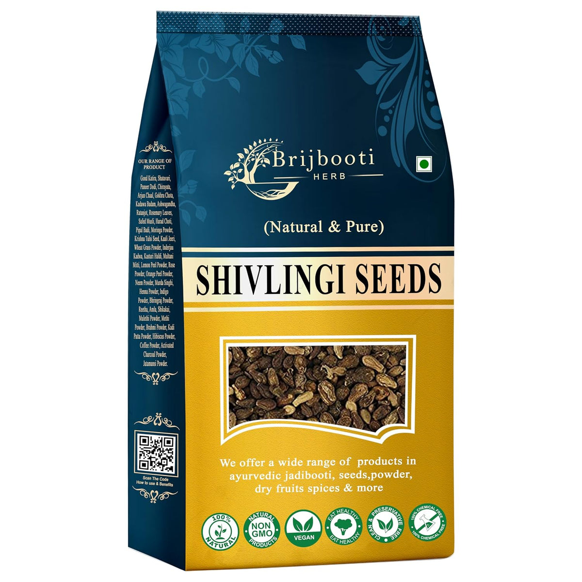 Brijbooti Shivlingi Beej 400 Gr | Shivlangi | Shivling | Sivalingi Seed | Bryonia laciniosa