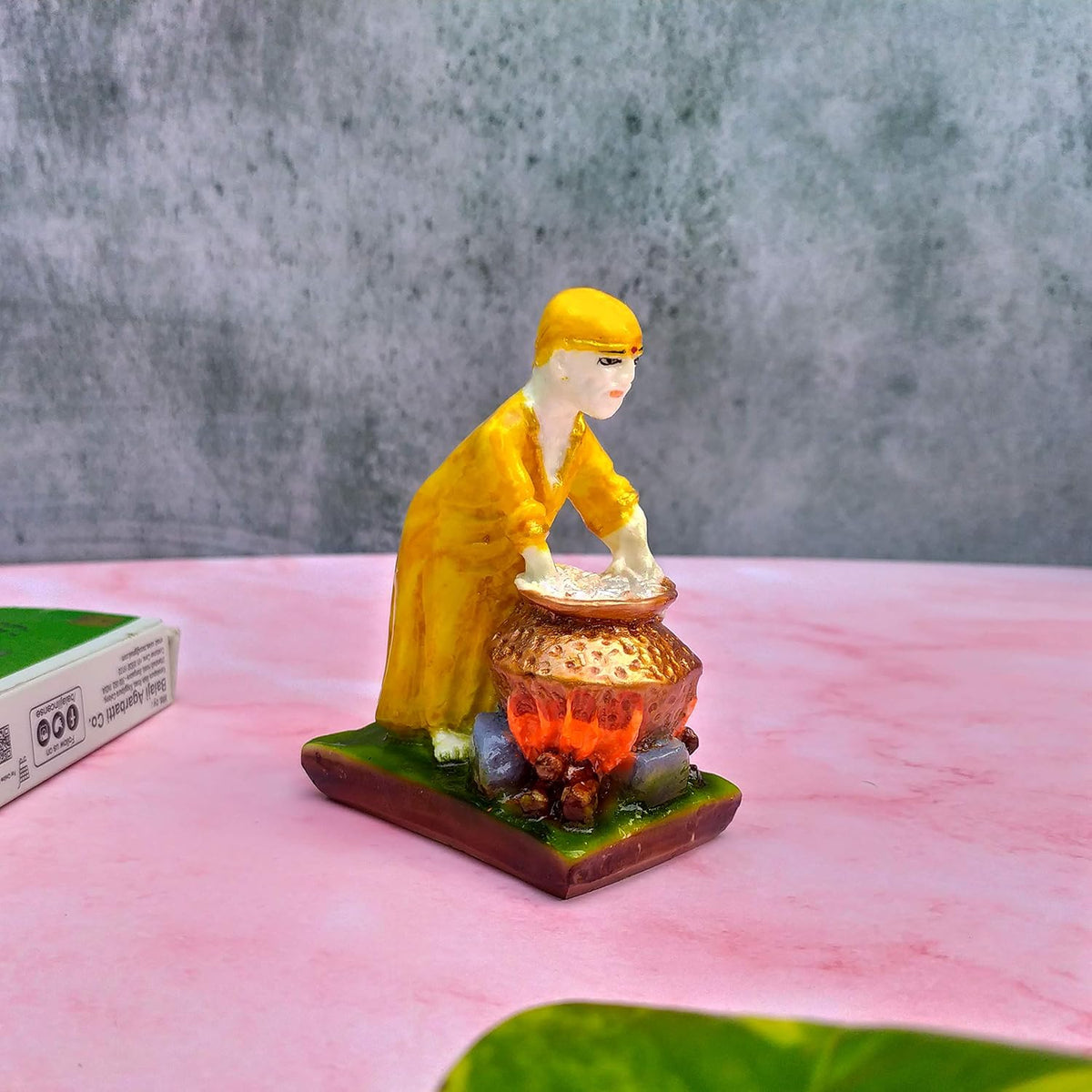 SHINDE EXPORTS saibaba Idol/saibaba Idol for car Dashboard/sai Baba Marble Statue/shirdi saibaba Idol 10cm