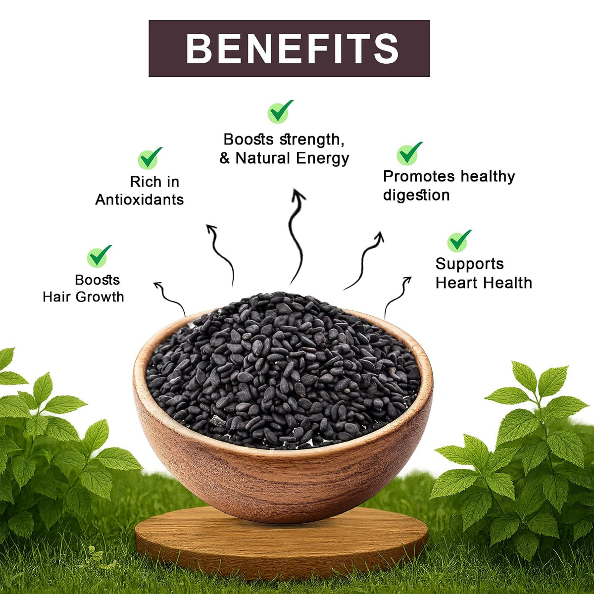Brijbooti Black Sesame Seeds 400 Gram | Kaale Til | Till Black | kale till seeds for eating