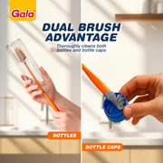 Gala Antibac Bottle Cleaning Brush(1.5Ft,Orange & Gray)