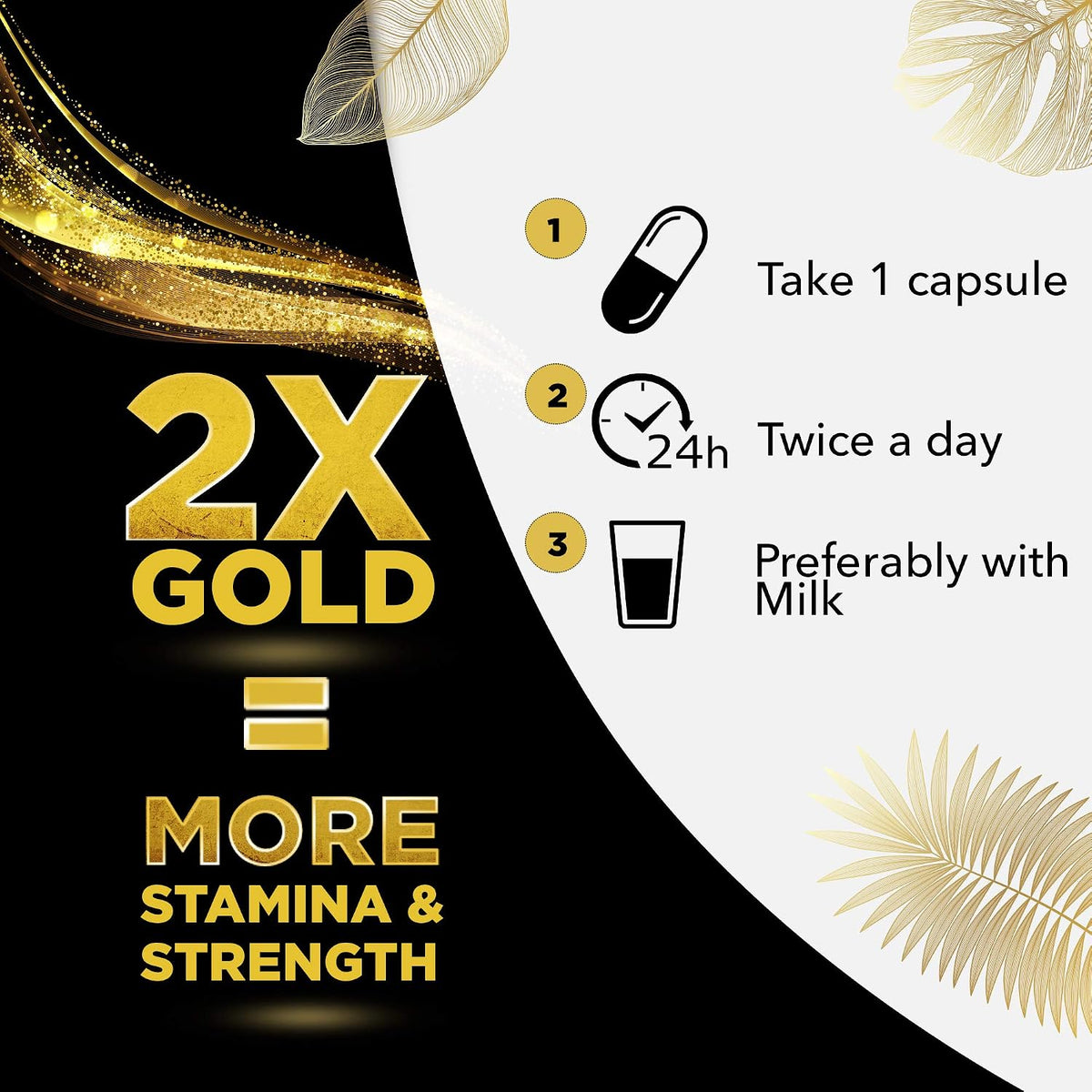 DABUR Shilajit Double Gold-10 Capsules|2X Stamina&Strength|100% Ayurvedic Capsules For More Strength,Power,Energy&Stamina|Helps In Countering Weakness|Premium Vitality Ayurvedic Supplement|For Men