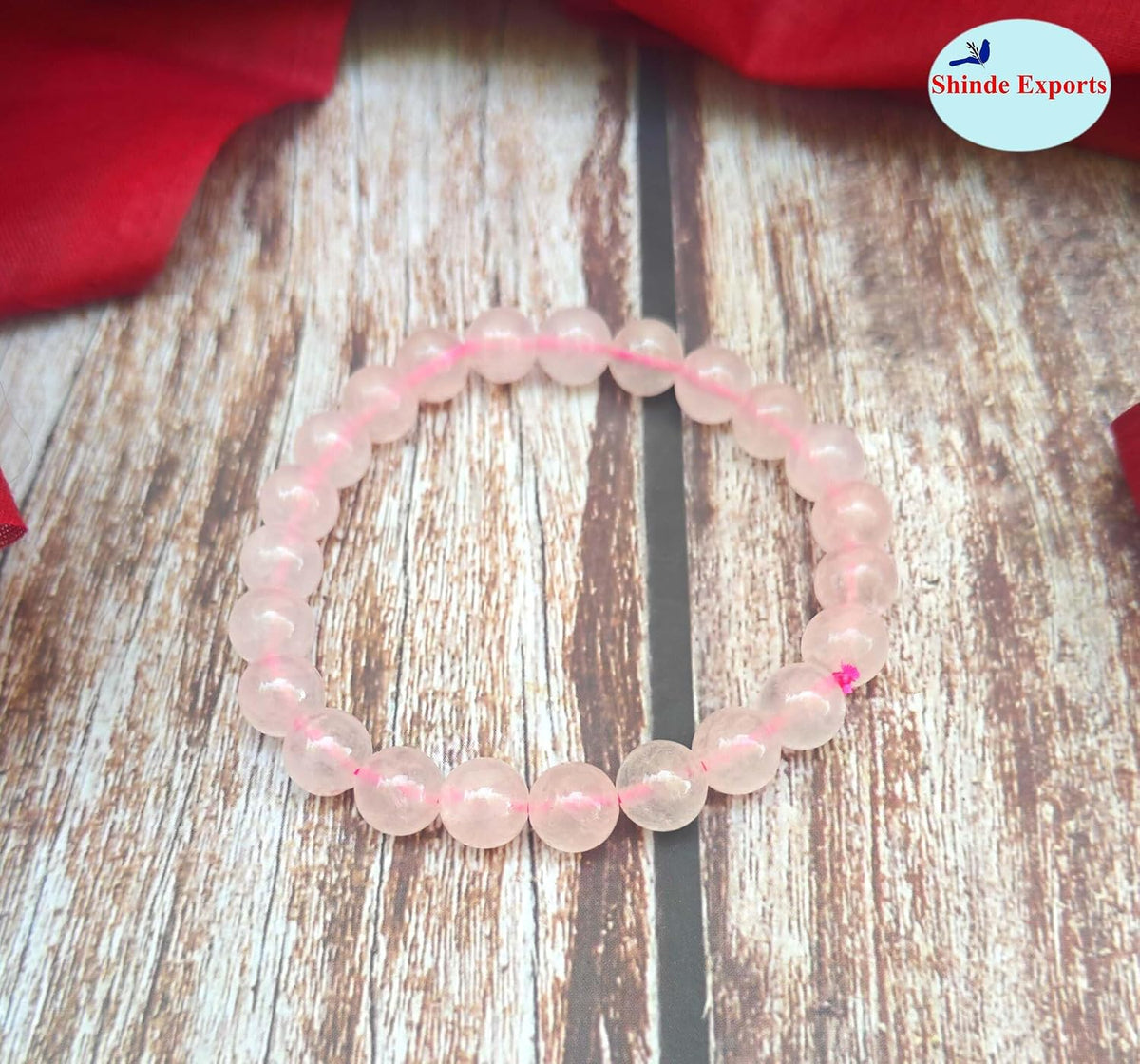 SHINDE EXPORTS Natural Rose Quartz Gemstone Bracelet for men and women