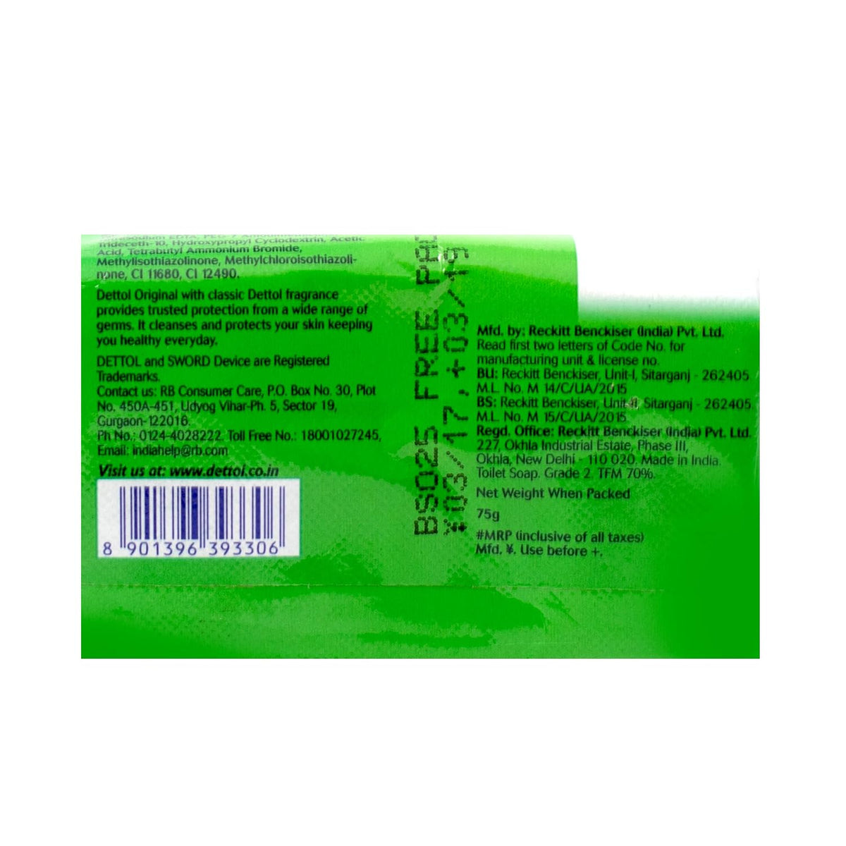Dettol Original Soap, 75g (Pack of 4)