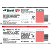 Dabur Herb’l Kids Iron Man Toothpaste - 160g (80g x 2) | Strawberry Flavour | 3+ Years | No Added Chemicals | Cavity Protection | Fights Germs | Strong Teeth & Healthy Gums | SLS & Fluoride Free