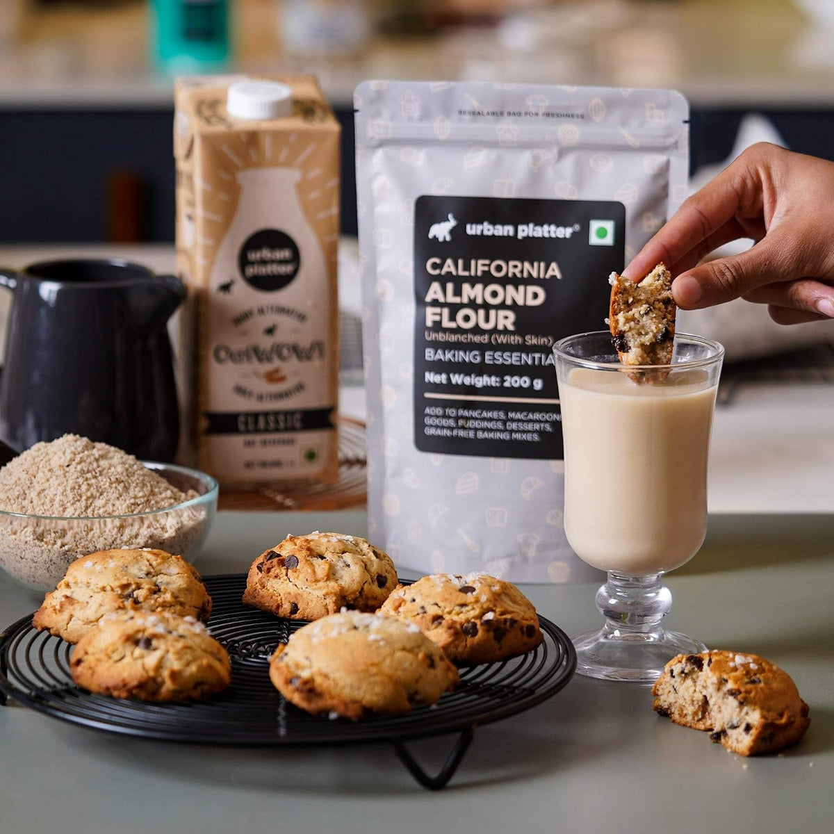Urban Platter Natural Almond Flour, 200 g