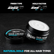 Beardo Hair Cream for Men | Natural Hold Hair Cream for Everyday Styling | Hydrates & Nourishes hair with Coconut, Vitamin E & Rosemary | Non-Sticky | All Hair Types | 100g