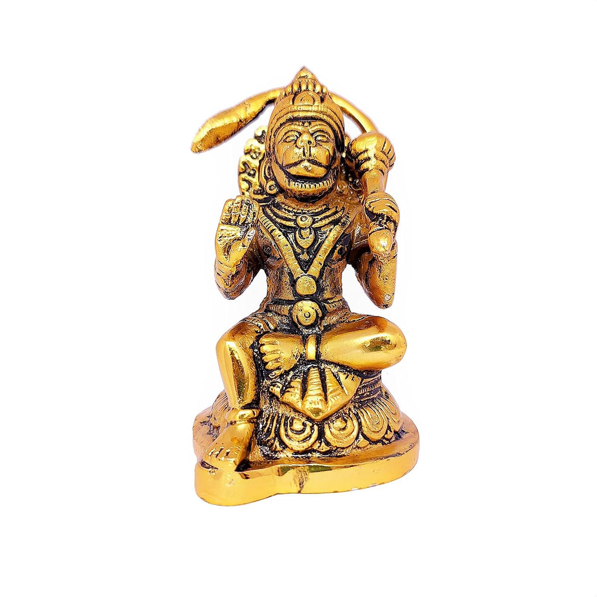 KridayKraft Hanuman ji Metal Statue,Bajrangbali Murti for Pooja & Decor Your Home,Office,Religious Idol Statue Gift Purpose,Table Showpiece Figurines,(Pack of 1 Hanuman Ji Murti) for Car Dashboard...