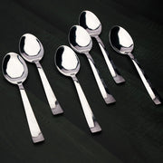 Parage 6 Pieces Stainless Steel Tea Spoons,14 cm Long, Premium Spoons Set for Home & Kitchen, Luxury Dinning Tableware Cutlery Set Gift for House Warming,6 Small Spoon, Silver Moonpress Design
