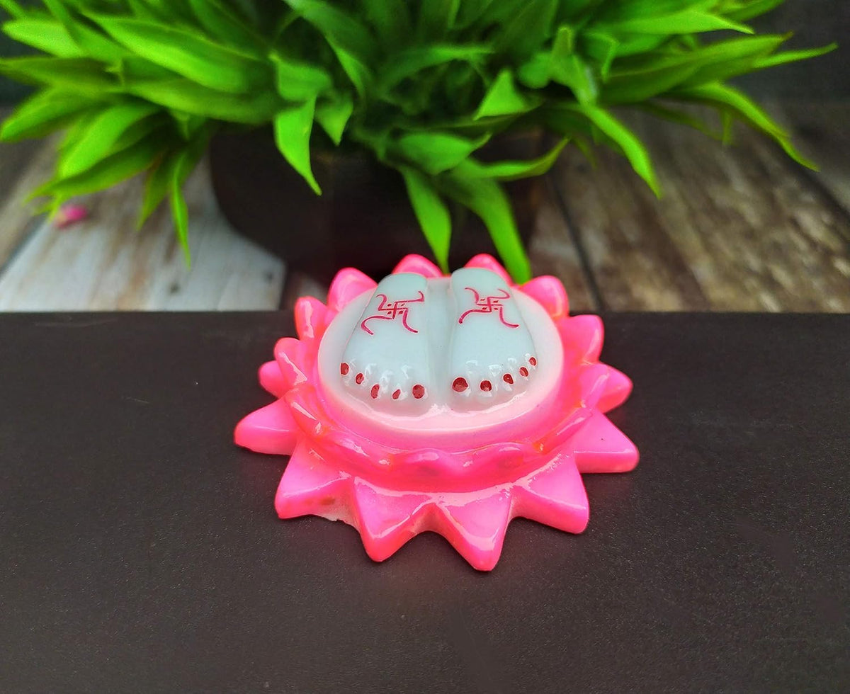 SHINDE EXPORTS charan paduka/laxmi charan paduka/Lakshmi charan paduka/charan paduka Marble 6 cm