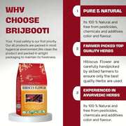 BrijBooti Hibiscus Flower - Herbal Tea- 800 Grams - Gudhal Phool - Hibiscus Dry Flower