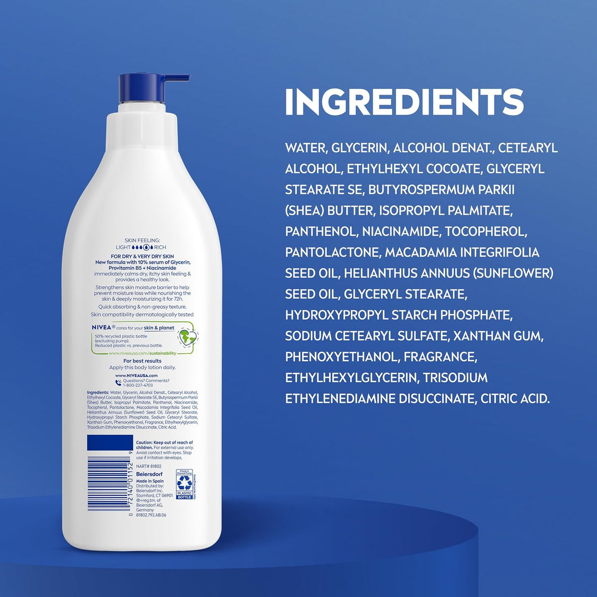 Nivea Extended Moisture Body Lotion for Dry to Very Dry Skin,500.00 ml (Pack of 1)