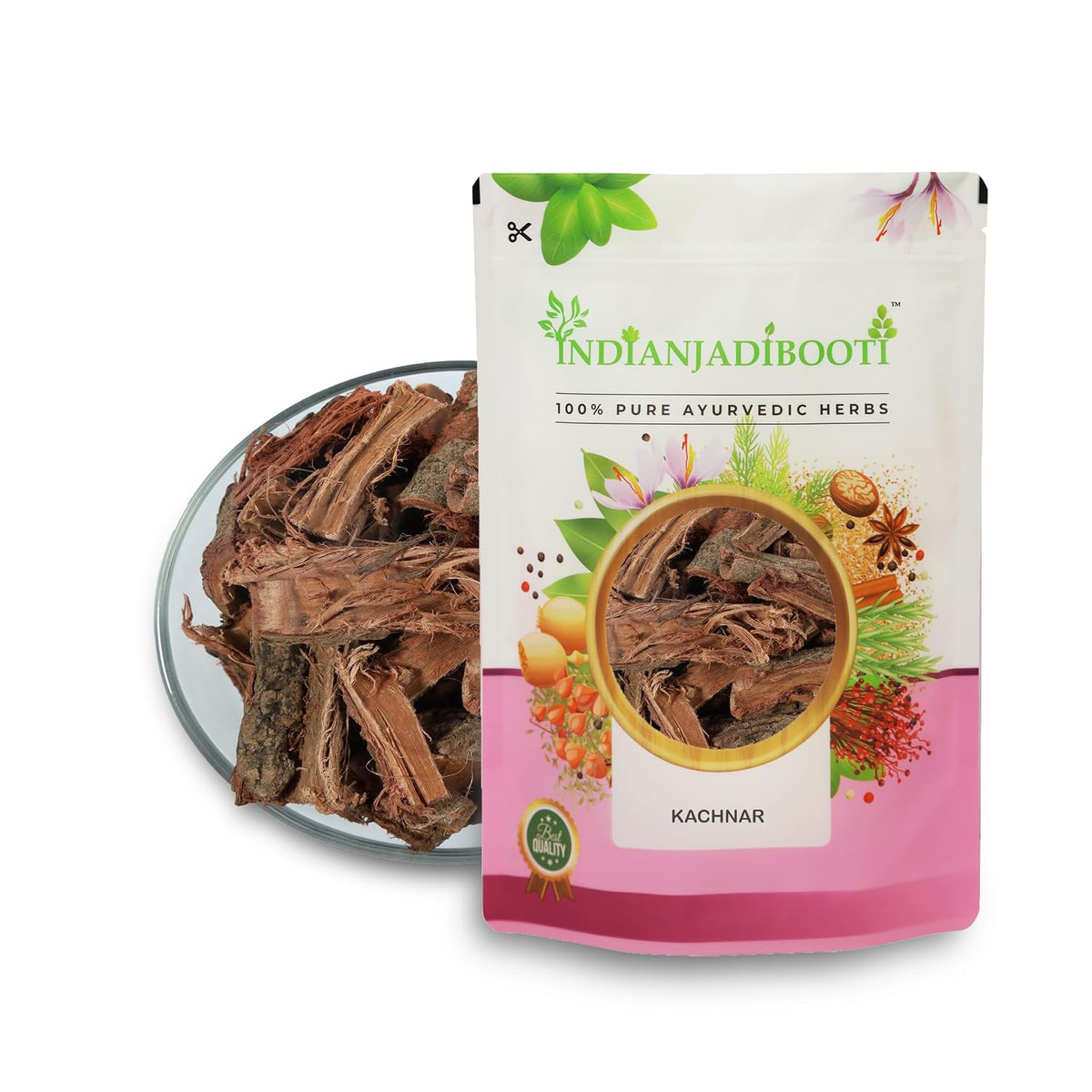 IndianJadiBooti Kachnar Chaal (400g Pack Of 2) | Raw & Dried Bauhinia Variegata Bark | Ayurvedic Herb for Thyroid Support & Glandular Wellness | Natural Kanchanara | Authentic & Sifted
