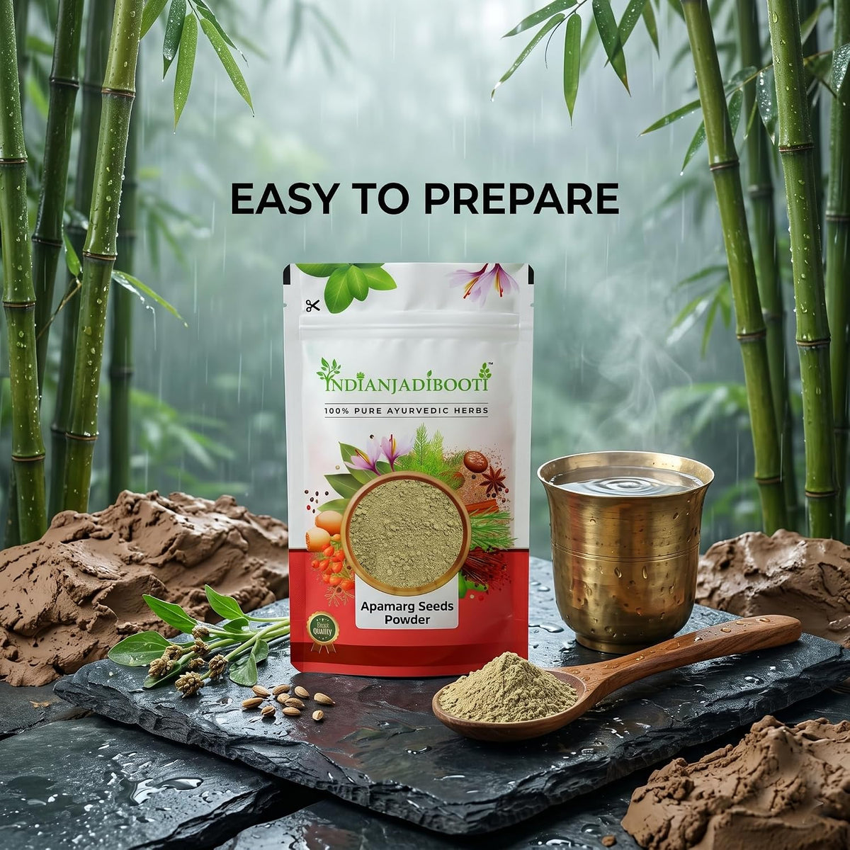 IndianJadiBooti Pure Apamarg Seeds Powder | Achyranthes Aspera Chirchita for Weight Management, Healthy Digestion & Respiratory Comfort (800g)