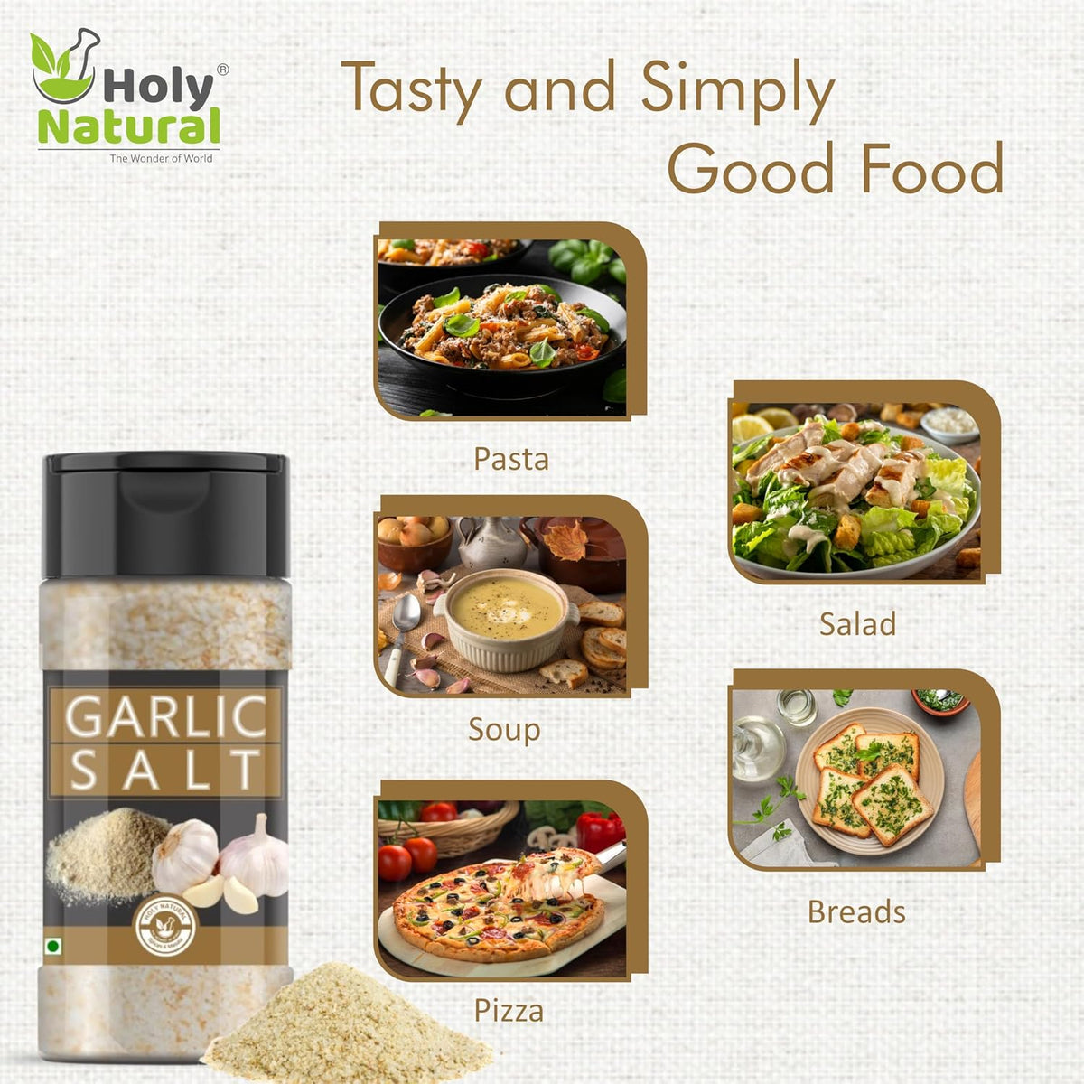 Holy Natural Garlic Salt 200 gm