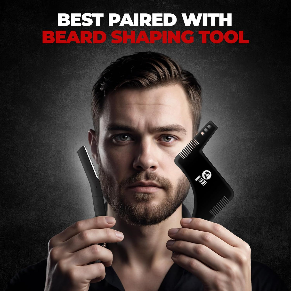 Beardo Beard Styling Tool for Men | Pack of 3 | Beard Styling Razor for Men | Reusable Razor | Sharp, Safe & Precise Shaping Tool | Body Grooming | Beard Shaper | Multi Grooming