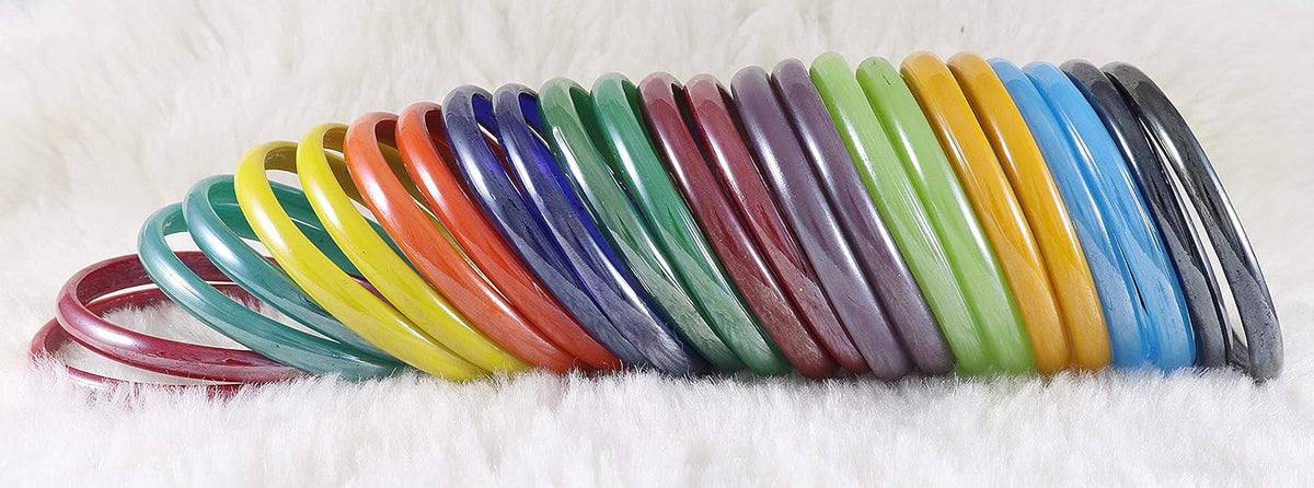 NMIIBeautiful Handmade Glossy Multicolor Glass Bangles for Women & Girls on Different Occasions(B07F9PYVFM)
