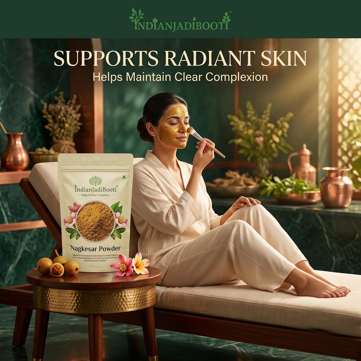 IndianJadiBooti Nagkesar Powder-Nag Kesar Powder-Nagkeshar-Nag Keshar-Ochrocarpus Longifolius, 100 Grams