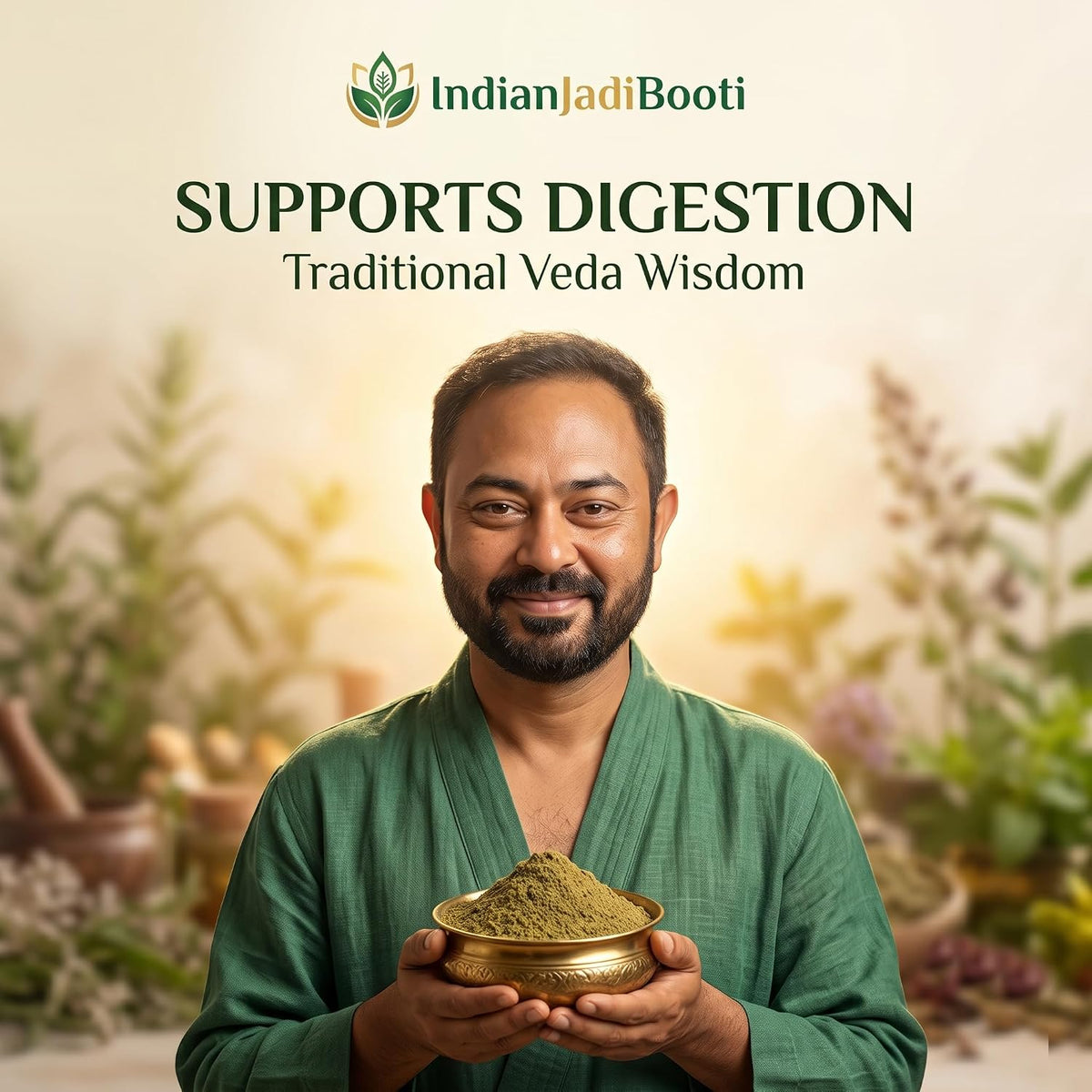IndianJadiBooti Indrayan Phal Powder - Citrullus Colocynthis - Bitter Apple - Traditional Botanical for Systemic Purifying, Metabolic Harmony & Pitta Balance - 100g