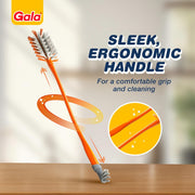 Gala Antibac Bottle Cleaning Brush(1.5Ft,Orange & Gray)