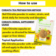 IndianJadiBooti Chiraita Asli Powder | Chirayata | (900 Grams)
