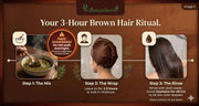 IndianJadiBooti Natural Brown Tint DIY Hair Mask (Varna) – Premium Henna, Indigo, Katha, Amla, Shikakai & Aloe Vera – Raw Ayurvedic Powder for Rich Brown Pigment & Deep Conditioning (150g)
