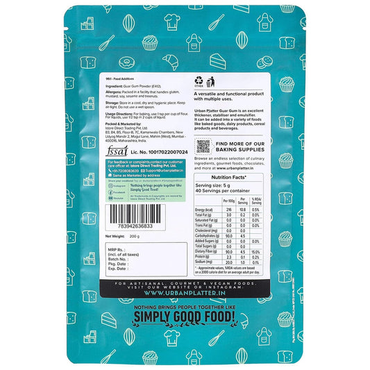 Urban Platter Guar Gum Powder - 200 Grams, 200 g