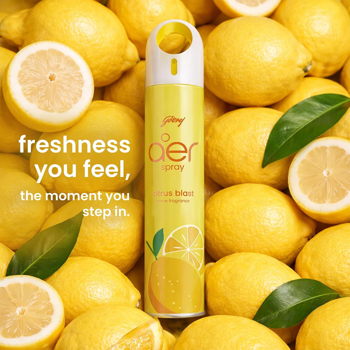 Godrej aer Spray | Room Freshener for Home & Office - Citrus Blast (180 ml) | Long-Lasting Fragrance