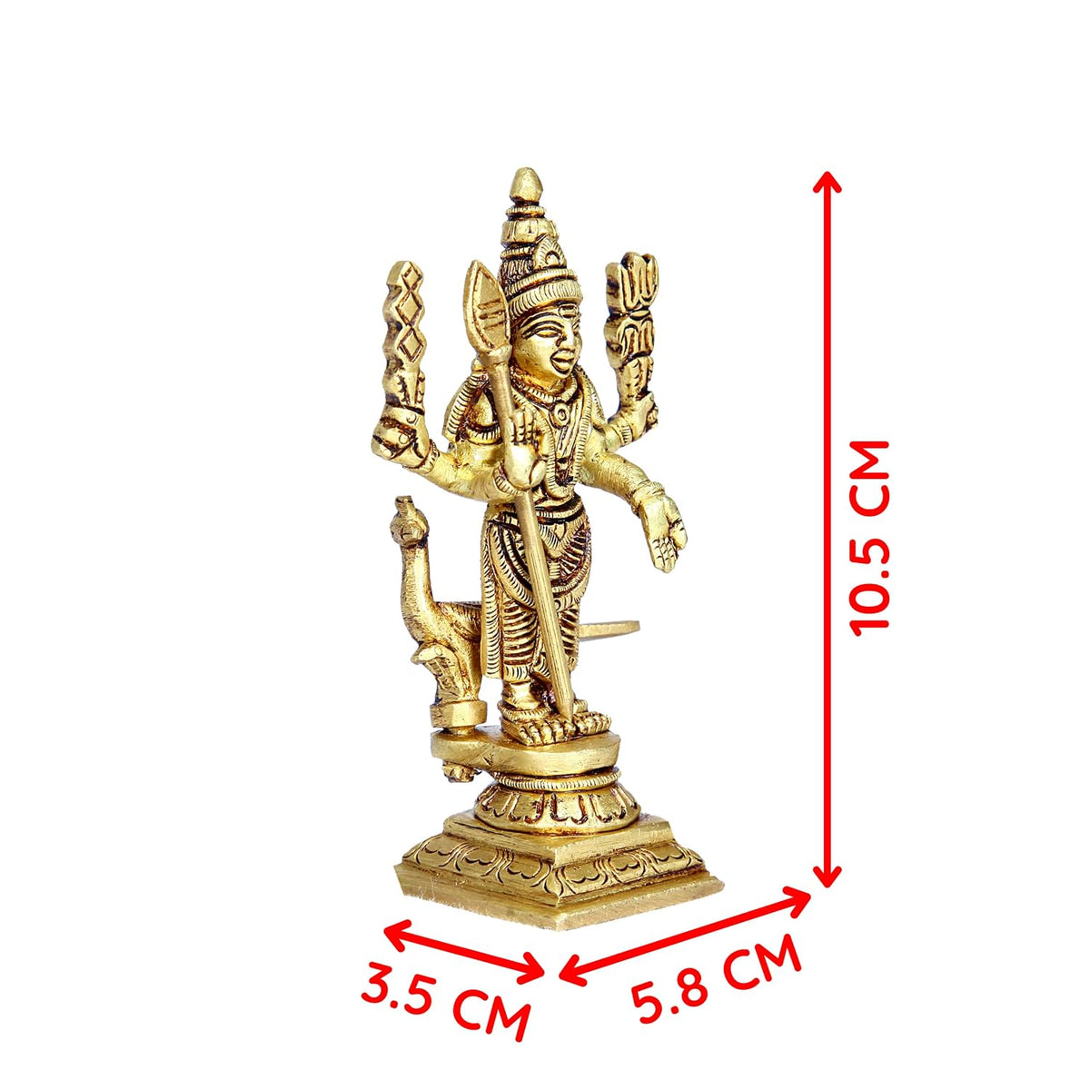 Aalayam Selveer Murugan Valli Deivanai Statue | Murugan Valli Deivanai Idol | Murugan Valli Deivanai Brass Gold Colour 1 Set
