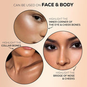 INSIGHT Professional Liquid Highlighter - Fire Glow | Glowly Finish | Waterproof & Smudgeproof | Multiuse - 25g (Pack of 2)