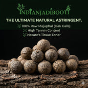 IndianJadiBooti Majuphal Whole (Oak Galls/Quercus Infectoria) – Pure Natural Astringent for Oral Health & Skin Toning – Helps Maintain Gum Strength & Intimate Wellness – 400 Grams Pack | Pack Of 3