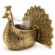 DSH Metal Peacock Tea Light Candle Holder Decorative Candle Votive for Home Décor Living Room & Gifting